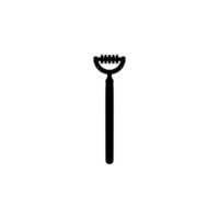 Rake icon. Simple style garden cleaning company poster background symbol. Rake brand logo design element. Rake t-shirt printing. vector for sticker.