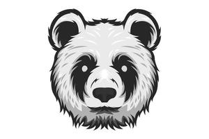 Panda head vector logo illlustration