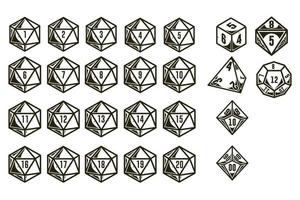 Dice 20 Bundles vector