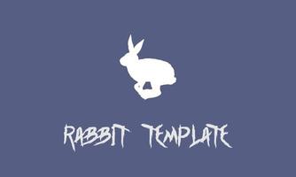 rabbit logo template vector illustration design