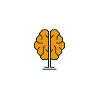 brain logo design, tree brain, energy lamp brain vector