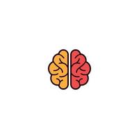 diseño del logotipo del cerebro, árbol cerebral, energía cerebral. vector