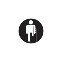 Human disabled icon logo vector icon