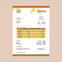 invoice template in vector