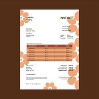 invoice template in vector