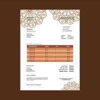 invoice template in vector