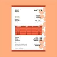 invoice template in vector