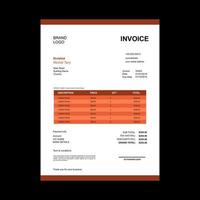 invoice template in vector