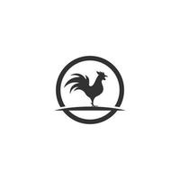 Ilustración de vector de plantilla de logotipo de gallo