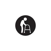 icono de vector de logotipo de icono de discapacidad humana