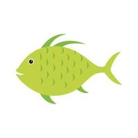 Green fish illustration vector