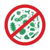 Antibacterial and antiviral defence icon. vector