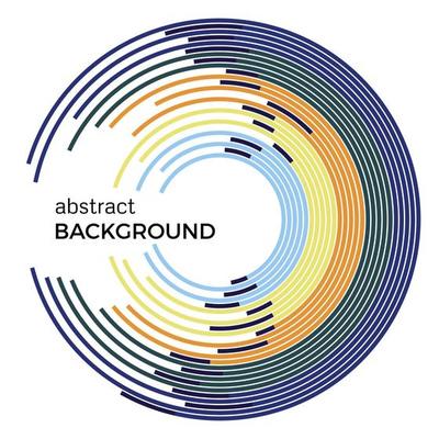 Abstract vector illustration depicting colored circles on a white background. Infographic background with place for your text.