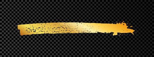 Gold paint brush smear stroke. Abstract gold glittering sketch scribble smear vector