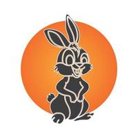 Rabbit vector icon illustration design