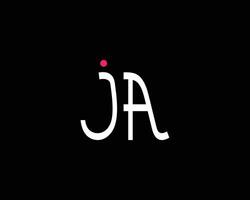 creative letter JA logo design vector template