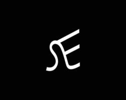 Creative Letter SE Logo Design Vector