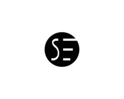 Creative letter SE logo design vector