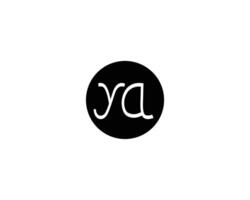 Creative letter YA logo design vector