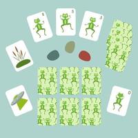 Hand drawn set of board game elements for kids vector