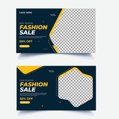 Fashion Sale Web Banner Template Design