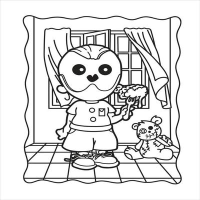 Creepy Kawaii Coloring Pages Vector Art, Icons, and Graphics for Free