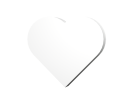 3D heart shape isolated on transparent background PNG file format.