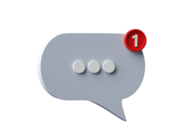 3D Speech bubble isolated on transparent background PNG file format.