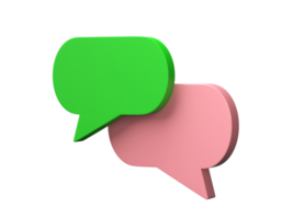 3D Speech bubble isolated on transparent background PNG file format.