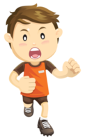 Kid playing soccer cartoon png