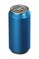 latas de bebida de aluminio azul png