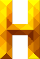 Alphabet Gold Farbe Polygon Schriftstil png