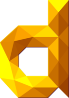 alfabet guld Färg polygon font stil png