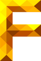 alfabet guld Färg polygon font stil png