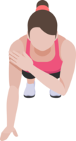 ejercicio de entrenamiento de mujer png