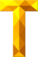 alfabet guld Färg polygon font stil png