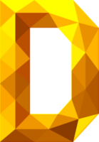 Alphabet Gold Farbe Polygon Schriftstil png