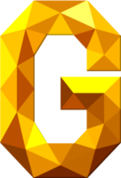 alfabet guld Färg polygon font stil png