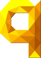 alfabet guld Färg polygon font stil png