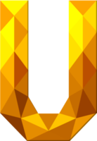 Alphabet Gold Farbe Polygon Schriftstil png