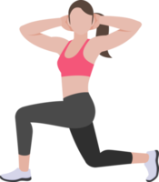 ejercicio de entrenamiento de mujer png