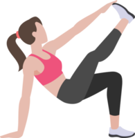 ejercicio de entrenamiento de mujer png