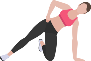 ejercicio de entrenamiento de mujer png