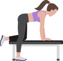 ejercicio de entrenamiento de mujer png