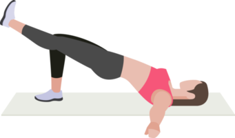 ejercicio de entrenamiento de mujer png