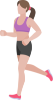 mujer corre ejercicios png