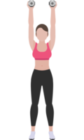 kvinna träna övning png