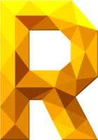 Alphabet Gold Farbe Polygon Schriftstil png