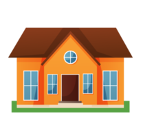 residential houses exterior flat style png