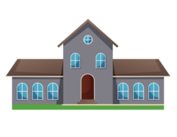 residential houses exterior flat style png